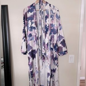 Satin watercolor dyed robe